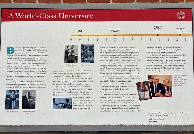 A World-Class University Marker image. Click for full size.