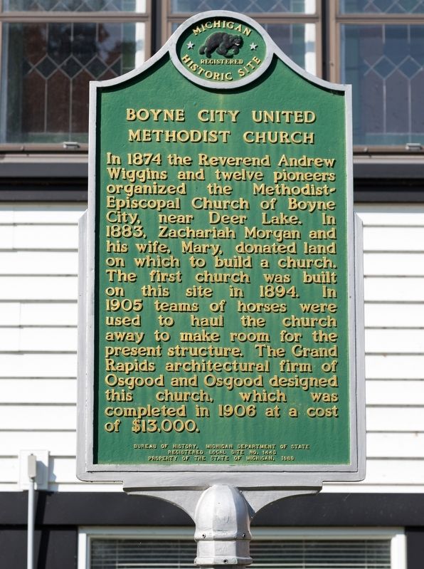 Boyne City United Methodist Church Marker image. Click for full size.