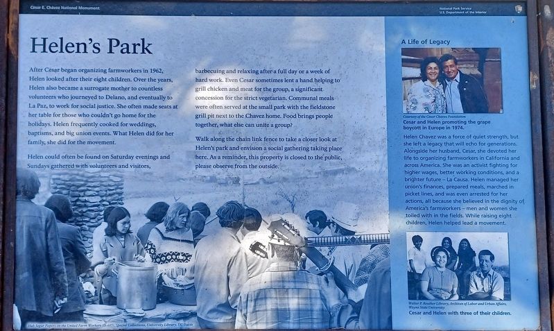 Helen's Park Marker. Click for full size. Helen's Park Marker image. Click for full size.