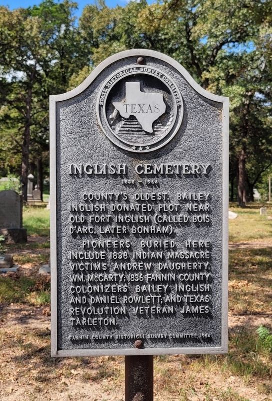 Inglish Cemetery Marker image. Click for full size.