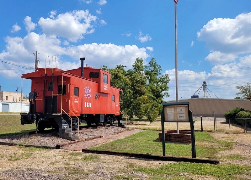 Caboose on the grounds of the Texas and Pacific Depot image. Click for full size.