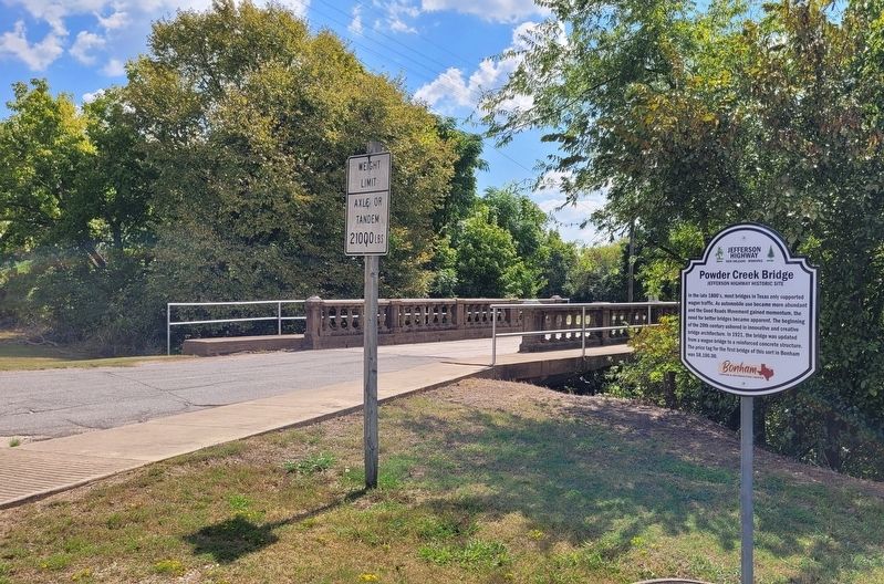 The Powder Creek Bridge and Marker image. Click for full size.