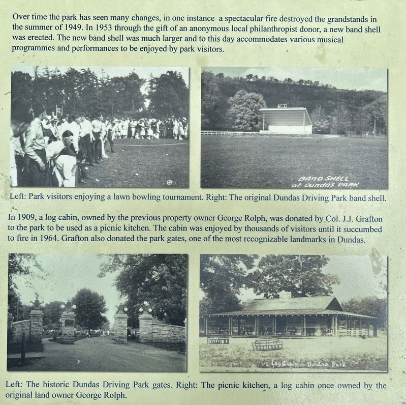 Dundas Driving Park: A Focal Point In Dundas For Over A Century marker image. Click for full size.