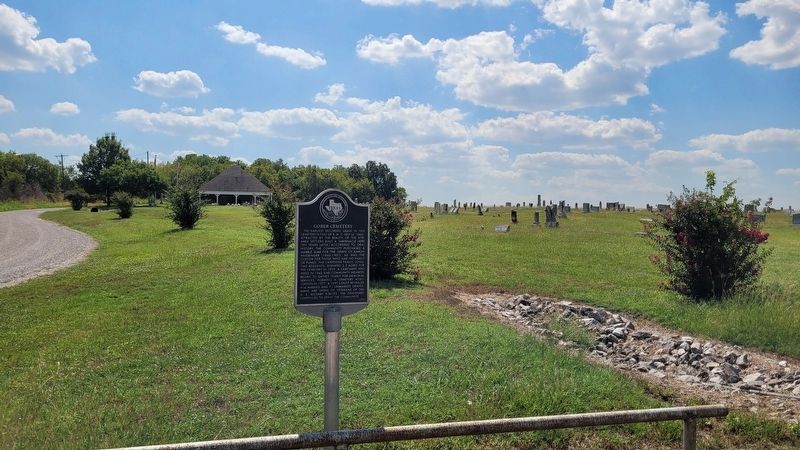 The Gober Cemetery and Marker image. Click for full size.