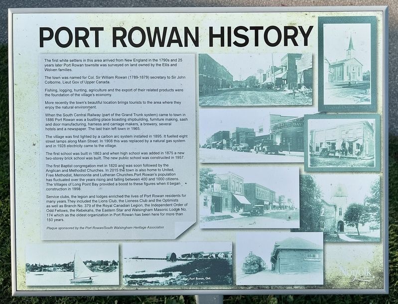 Port Rowan History Marker image. Click for full size.