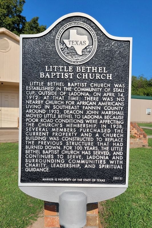 Little Bethel Baptist Church Marker image. Click for full size.