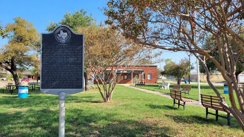 The Ladonia Marker in front of Ladonia City Hall. Click for full size. The Ladonia Marker in front of Ladonia City Hall image. Click for full size.