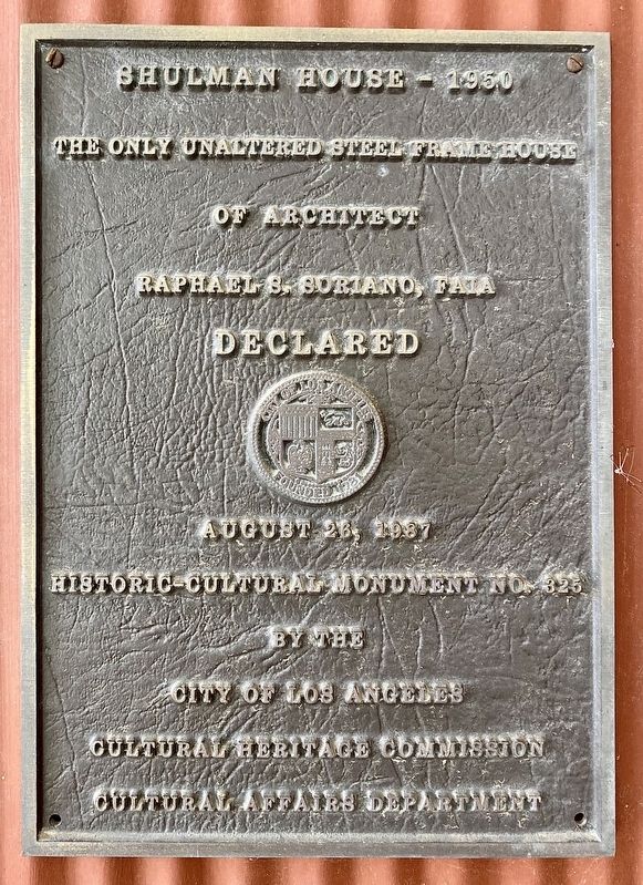 Shulman House Marker. Click for full size. Shulman House Marker image. Click for full size.