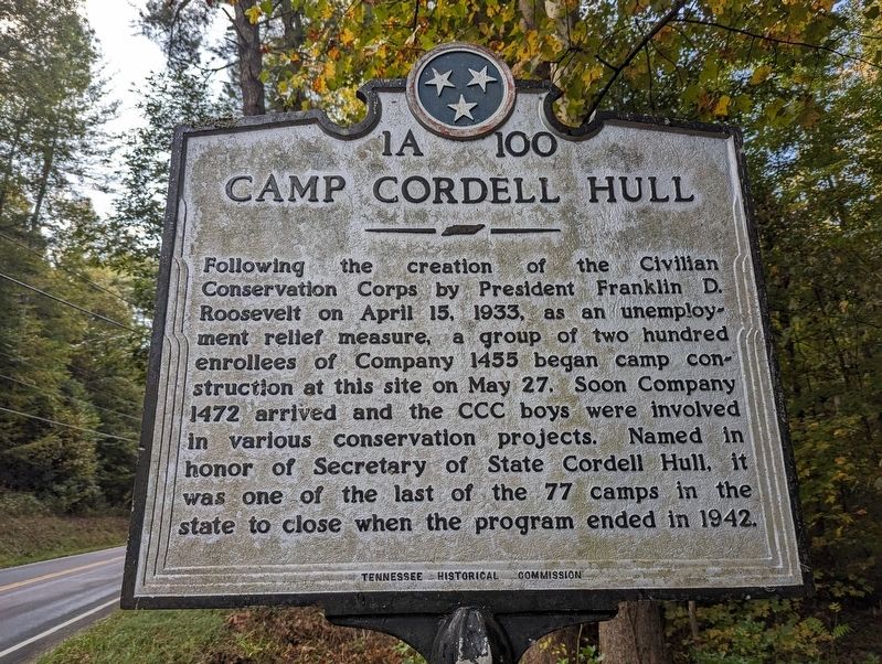 Camp Cordell Hull Marker image. Click for full size.