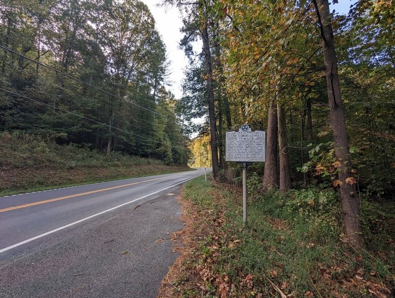 Camp Cordell Hull Marker. Click for full size. Camp Cordell Hull Marker image. Click for full size.