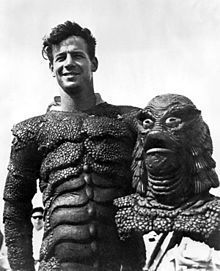 Ricou Browning played the "Gill-man" in the underwater scenes of Creature from the Black Lagoon image. Click for full size.