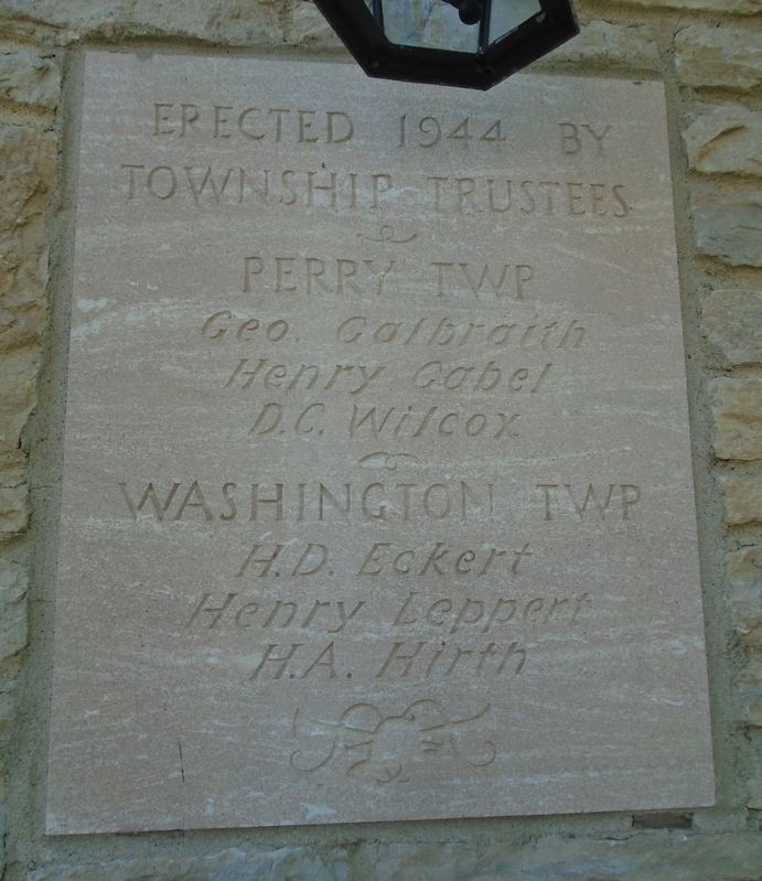 Washington and Perry Townships Fire House Marker. Click for full size. Washington and Perry Townships Fire House Marker image. Click for full size.