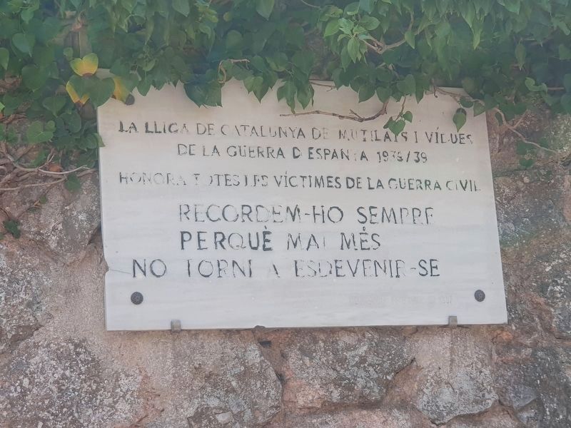 Spanish Civil War Memorial image. Click for full size.