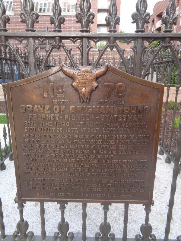 Grave of Brigham Young Marker image. Click for full size.