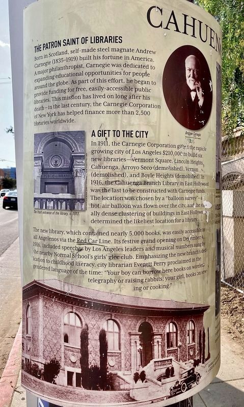 Cahuenga Branch Library Marker image. Click for full size.