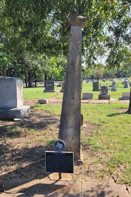 The James G. Gilmer Gravestone and Marker image. Click for full size.