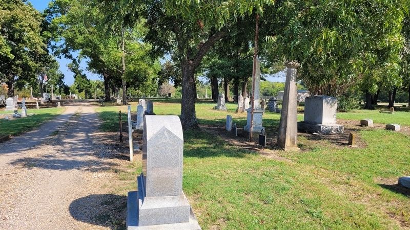 The James G. Gilmer Marker is on the right of the two markers. Click for full size. The James G. Gilmer Marker is on the right of the two markers image. Click for full size.