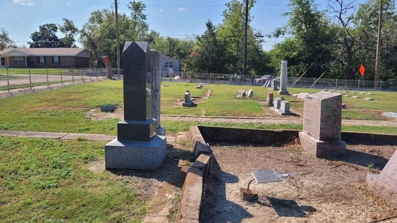 The view of the James Thomas Holt Marker in the cemetery. Click for full size. The view of the James Thomas Holt Marker in the cemetery image. Click for full size.
