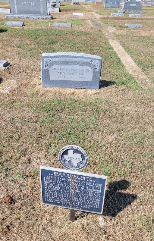 Erwin Evans Smith Gravestone and Marker image. Click for full size.