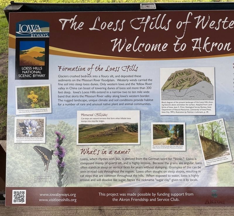 The Loess Hills of Western Iowa Marker (first panel). Click for full size. The Loess Hills of Western Iowa Marker (first panel) image. Click for full size.