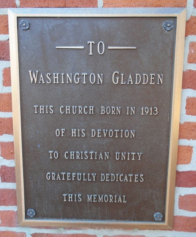 Washington Gladden and the Dublin Community Church Marker image. Click for full size.