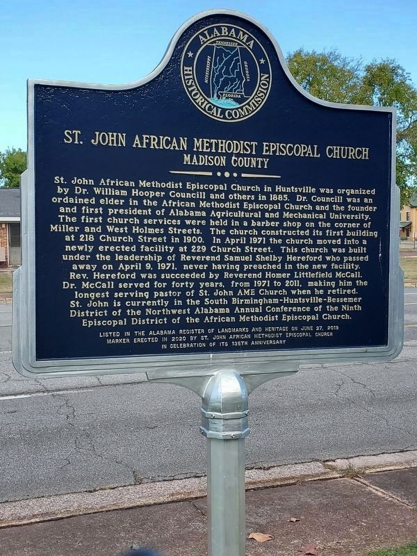 St. John African Methodist Episcopal Church Marker image. Click for full size.