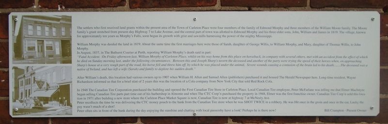 The Herald and Canadian Tire Marker. Click for full size. The Herald and Canadian Tire Marker image. Click for full size.