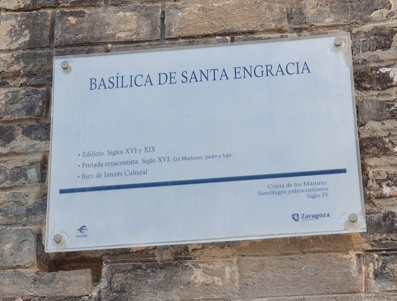 Basilica of Santa Engracia Marker image. Click for full size.