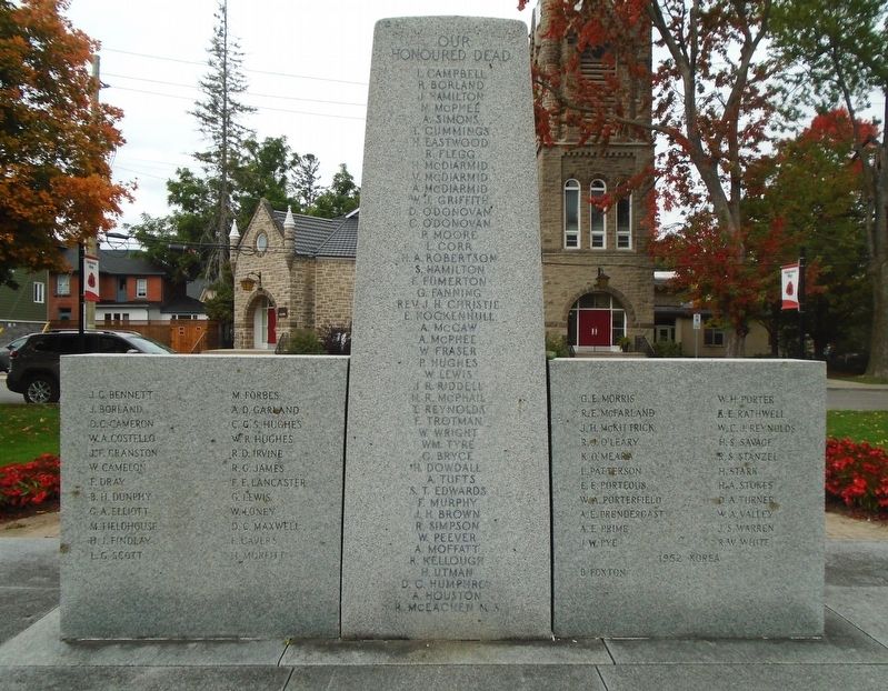 Memorial Park Cenotaph Honoured Dead image. Click for full size.