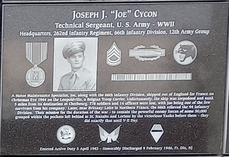 Joseph J. "Joe" Cycon Marker image. Click for full size.