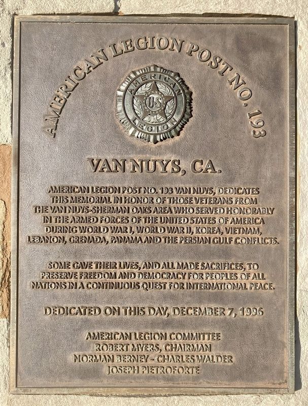 Veterans Memorial Marker. Click for full size. Veterans Memorial Marker image. Click for full size.
