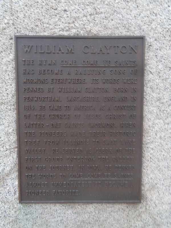 William Clayton Marker image. Click for full size.