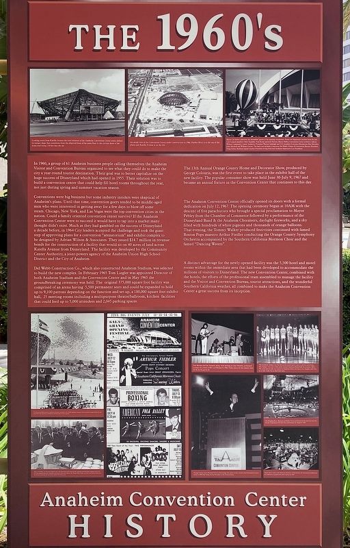 Anaheim Convention Center History Marker image. Click for full size.