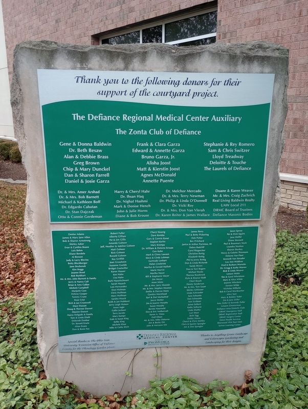 Zonta of Defiance Marker. Click for full size. Zonta of Defiance Marker image. Click for full size.