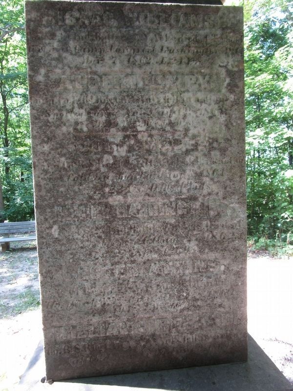 East side, above the word Memorial on the base. image. Click for full size.