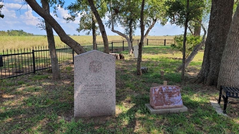 The William Becknell gravesite and marker with gravestone of his wife Mary image. Click for full size.