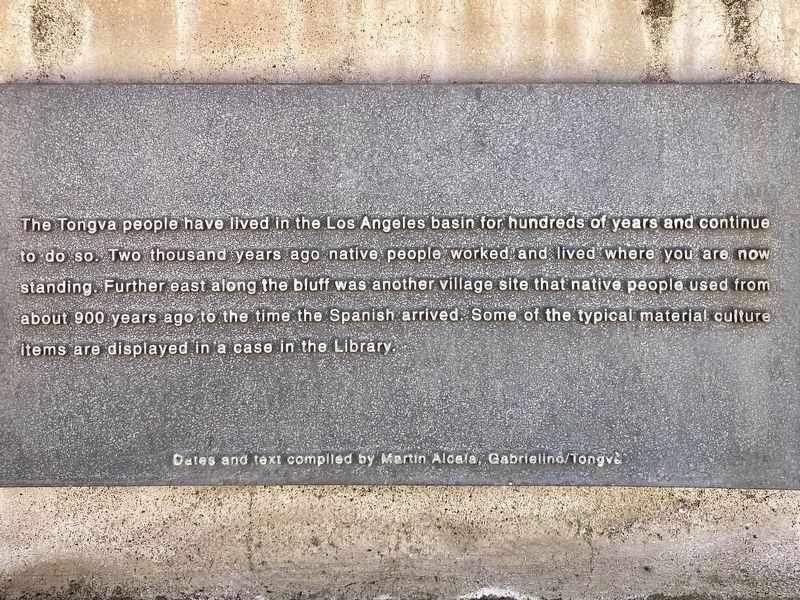 Tongva Memorial. Click for full size. Tongva Memorial image. Click for full size.