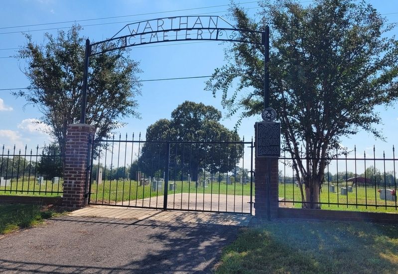 The entrance to the Warthan Cemetery and Marker. Click for full size. The entrance to the Warthan Cemetery and Marker image. Click for full size.
