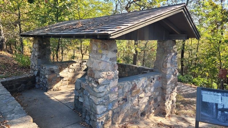 A Trail Shelter next to the Marker. Click for full size. A Trail Shelter next to the Marker image. Click for full size.
