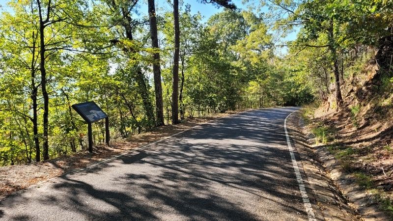 The view of the Native Americans and Quarries Marker along the street. Click for full size. The view of the Native Americans and Quarries Marker along the street image. Click for full size.