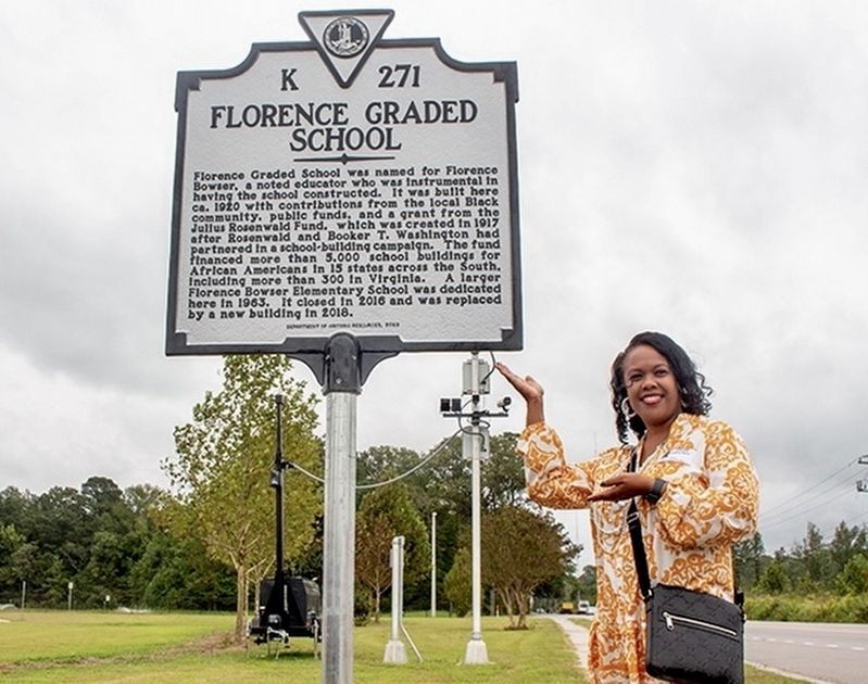 Florence Graded School Marker unveiling image. Click for full size.