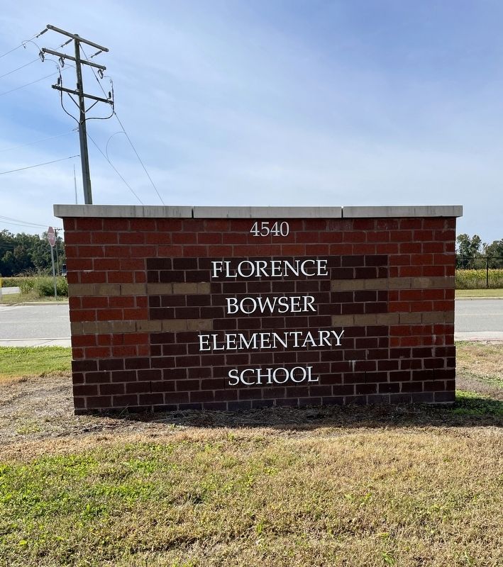 Florence Bowser Elementary School sign image. Click for full size.