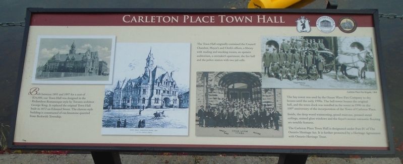 Carleton Place Town Hall Marker image. Click for full size.