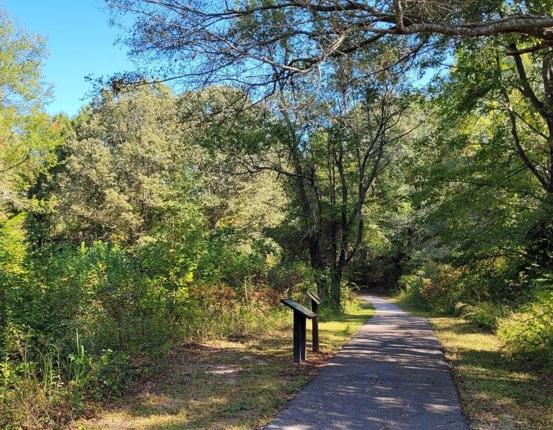 The view of the markers along the trail. Click for full size. The view of the markers along the trail image. Click for full size.