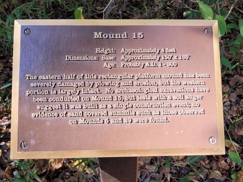 Mound 15 Marker image. Click for full size.