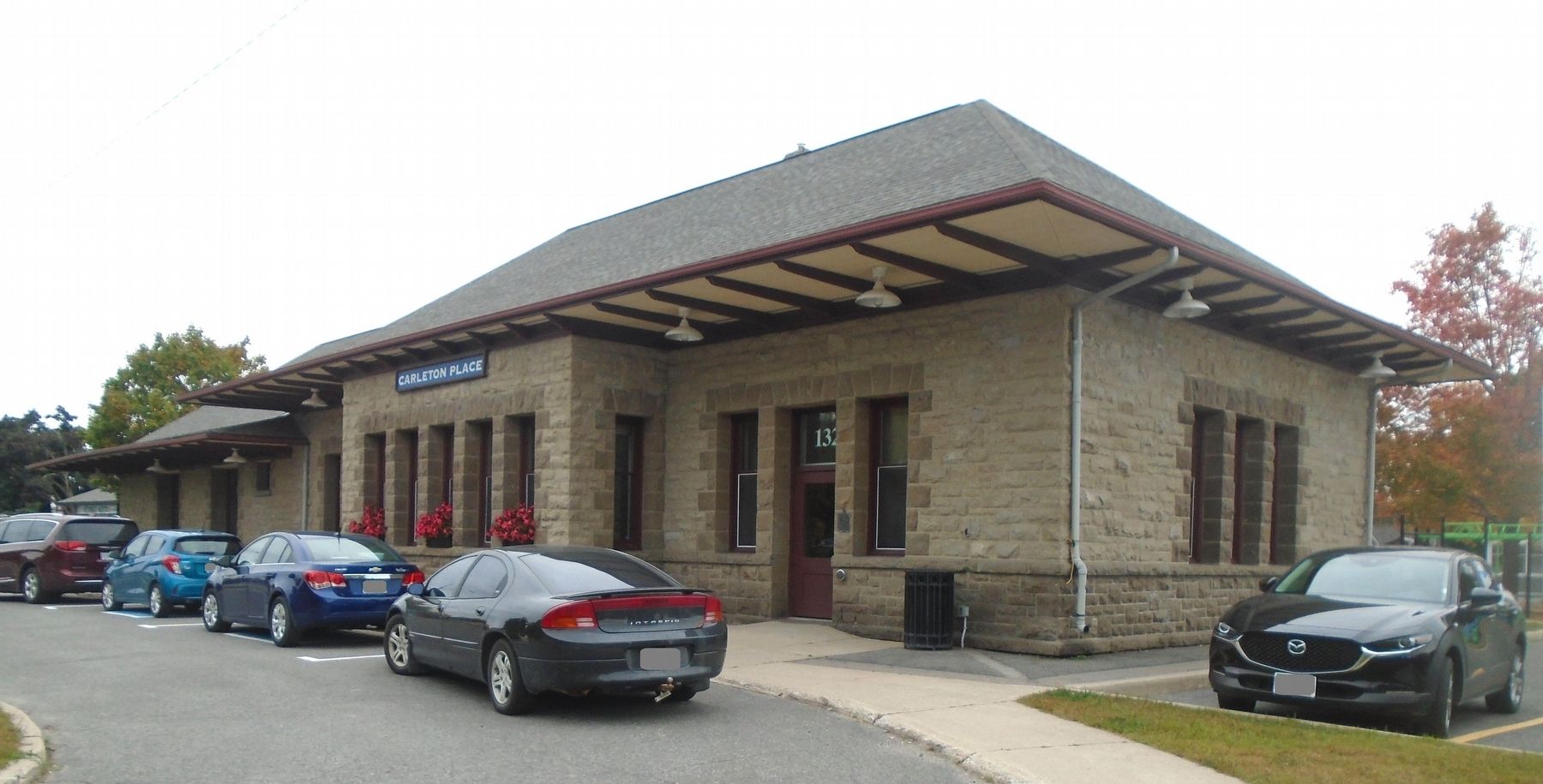 Canadian Pacific Railway Station and Marker. Click for full size. Canadian Pacific Railway Station and Marker image. Click for full size.