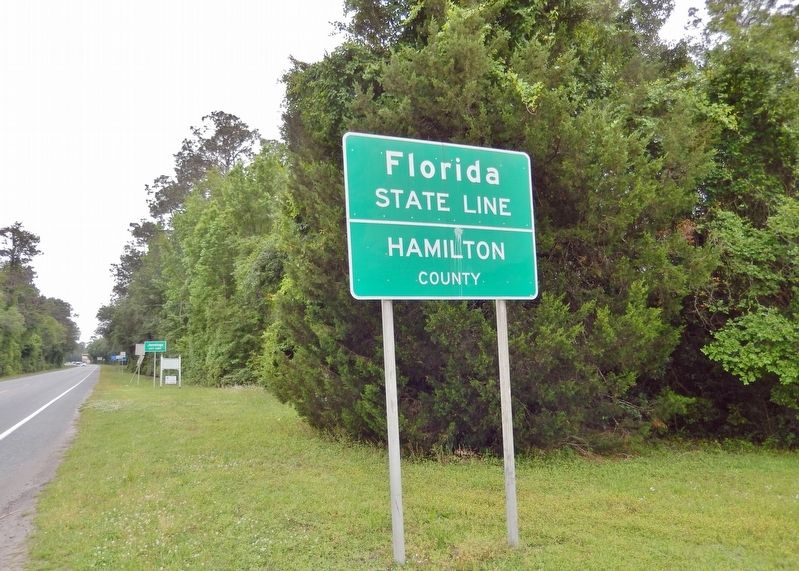 Florida State Line Sign image. Click for full size.