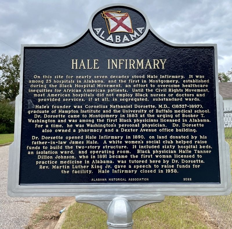 Hale Infirmary Marker image. Click for full size.