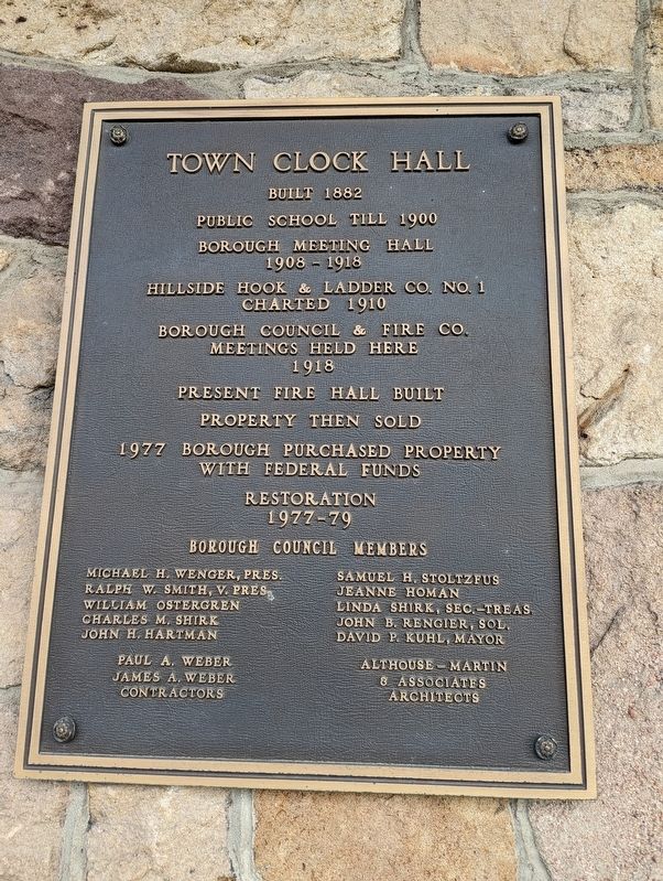 Town Clock Hall Marker image. Click for full size.