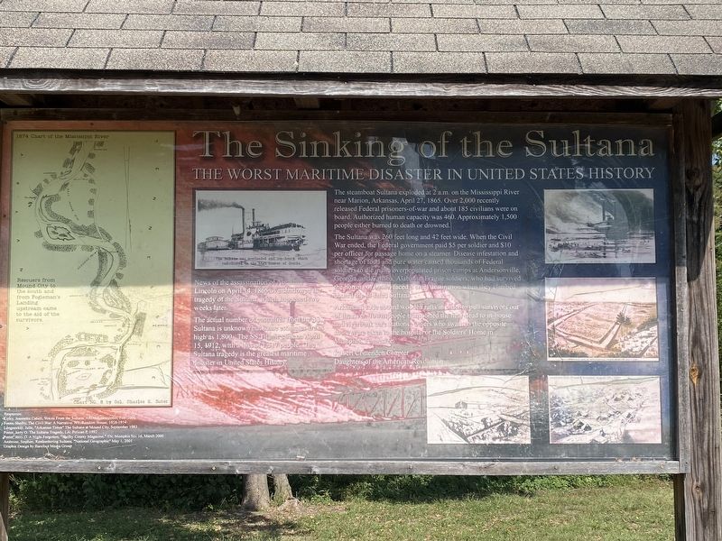 The Sinking of the Sultana Marker image. Click for full size.